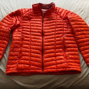 Mens Mountain Hard Wear Jacket Size XL Red Puffer Coat 800 Fill Super Lite EUC